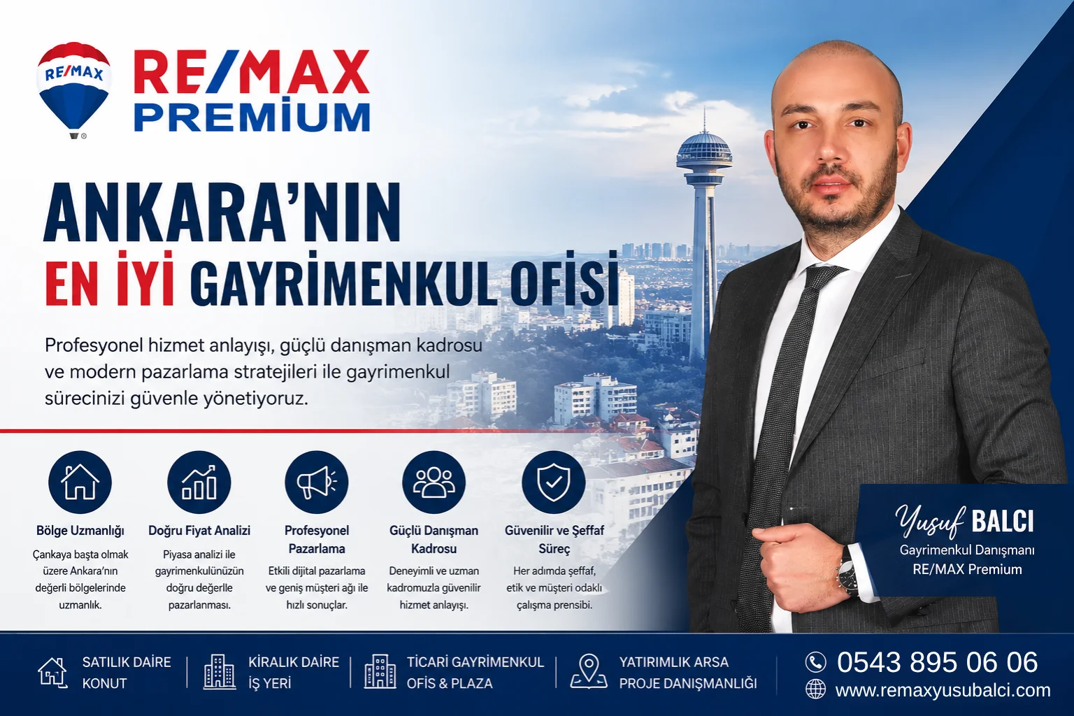 Ankara’nın En İyi Gayrimenkul Ofisi Remax Premium Yusuf BALCI
